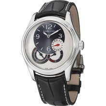 Men's Bressel Grey/Silver Dial Black Genuine Alligator ...