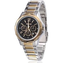 Men's Calendar Style Alloy Quartz Analog Wrist Watch (Multi-Colored)