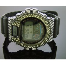 Men's Casio G Shock Cz Black & Yellow Crystal black Case Watch