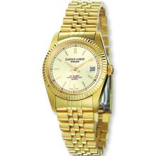 Mens Charles Hubert IP-plated Gold-tone Dial Watch