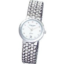Mens Charles Hubert Stainless Steel Silver-White Dial Watch
