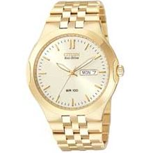 Men's Citizen Eco-Drive Corso Gold-Tone Watch with Champagne Dial (Model: BM8402-54P) citizen