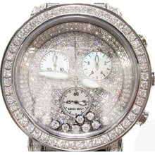 Mens Diamond Benny & Co Watch Round Cut F-G Color 6.50ct