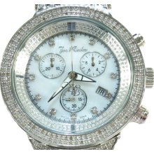 Mens Diamond Joe Rodeo Master Watch JJM76 Round Cut H Color 4.75ct