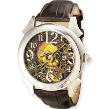 Mens Ed Hardy Revolution Brown watch