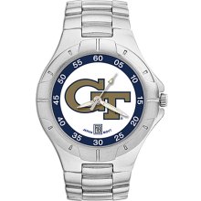 Mens Georgia Tech Watch - Stainless Steel Pro II Sport