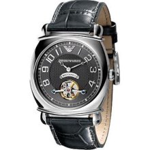 Men's grey emporio armani automatic meccanico watch ar4635