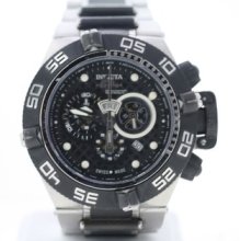 Men's Invicta 6551 subaqua/noma Iv Chronograph Black Grid Dial Ss Watch 8.5