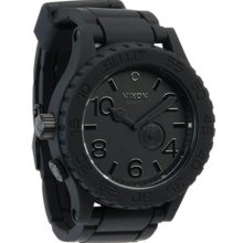 Men's Nixon Black Stainless Steel Case Black Dial Black Rubber Strap 3