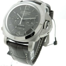 Men's Officine Panerai Luminor Gmt 1950 Monopulsante Pam00311 Titanium Watch
