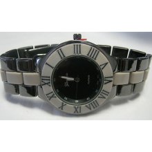 Men's Or Ladies Geneva Watch -gray/pewtertone Round Bezel + Cartier Cologne