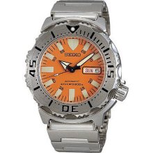 Men's orange seiko automatic diver's watch skx781