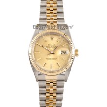 Men's Pre-Owned Rolex Oyster Perpetual DateJust Stainless Steel and Gold 16013