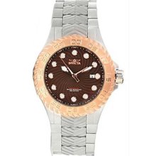 Men's Pro Diver Razor Automatic Stainless Steel Case and Bracelet Brow