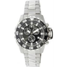 Men's Pro Diver Special Chronograph Stainless Steel Case and Bracelet Black Tone
