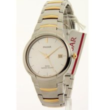 Mens Pulsar Stainless Steel Silver Dial Date 5ATM Casual Watch PX ...