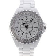 Men's Quartz White Crystal Wrist Watch Japan Movement