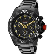 Men's Racer Chronograph Black Dial Black Ion Plated Stainless