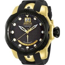 Men's Reserve Venom Diver Stainless Steel Case Rubber Bracelet Carbon Fiber Dial