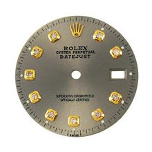 Mens Rolex Datejust Aftermarket Diamond Dial, Steel, Yellow Gold