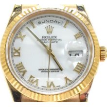 Mens Rolex Day-Date Yellow Gold 118238 Diamond Watch Collection