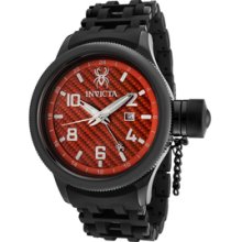 Men's Russian Diver Red Carbon Fiber Dial Black Rubber & Black Ion