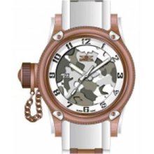 Men's Russian Diver Rose Gold Stainless Steel Case Polyurethane Strap