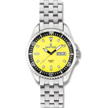 Mens Sartego Spq67 Watch Stainless Steel Yellow Dial