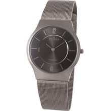 Men's Skagen Grey Titanium Mesh Bracelet Watch (Model: 233LTTM) casio