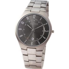 Men's Skagen Titanium Watch with Black Dial (Model: 801XLTXM) casio