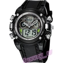 Men's Sport Man Digital Analog Light Rubber Mens Quartz Wrist Man's Sports Watch