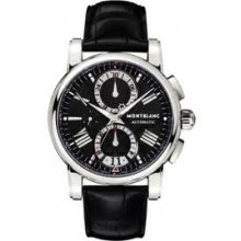 MEN'S STAR 4810 CHRO BLK DI SS CS & BR AUTO WATCH 102376