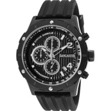 Men's Status Symbol Chronograph Black Dial Black Silicone ...