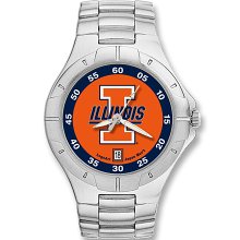 Mens University Of Illinois Watch - Stainless Steel Pro II Sport