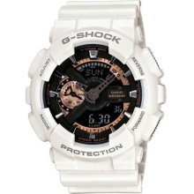 Men's White G-Shock Rose Gold Digital Dial Anti-Magnetic