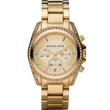 Michael Kors Golden Stainless Steel Blair Glitz Watch