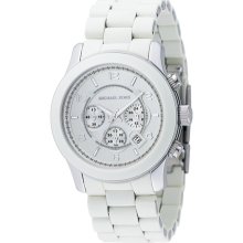 Michael Kors Men's MK8108 White Stainless-Steel Quartz Watch with White Dial