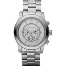 MICHAEL-KORS MICHAEL-KORS Runway Oversized Silver Tone Chronograph Watch