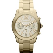 Michael Kors Mid-Size Golden Stainless Steel Mercer Chronograph Watch
