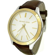 Michael Kors Mk2259 - Vintage Classic Slim Runway Leather Strap Authen