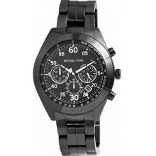Michael Kors Mk8139 Gents Watch With Black Acrylic Bracelet And Black Dial