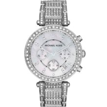 Michael Kors 'Parker' Chronograph Bracelet Watch, 39mm Silver