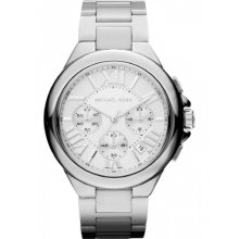 Michael Kors Reese Chronograph Silver Dial Stainless Steel Ladies Watch MK5719