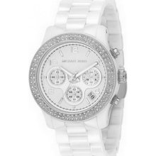 Michael Kors Runway Ceramic Watch White MK5188 Chronograph