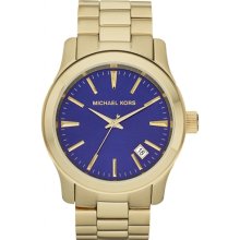 Michael Kors Runway Gold-tone Stainless Steel Bracelet Mens Watch MK7049