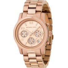 Michael Kors Watch, Womens Runway Rose Gold Plated Stainless Steel Bra