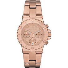 Michael Kors Women's Rose-tone Stainless Steel Chronograph Watch (Women's Rose-tone Chronograph Watch)