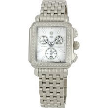 Michele Deco Blanc Diamond Steel Ladies Watch MWW06A000678