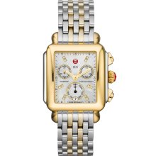 Michele MWW06P000122 Watch Deco Diamond Gold Ladies - MOP Dial Stainless Steel Case Quartz Movement