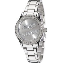 Miss Sixty Ladies Watch Sr4005 In Collection Glenda, 2 H And S, Silver Dial And Stainless Steel Bracelet